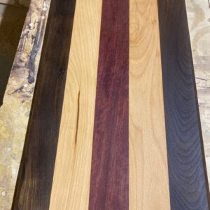 Montana Made Long Cutting Board in Walnut, Beech, and Purpleheart