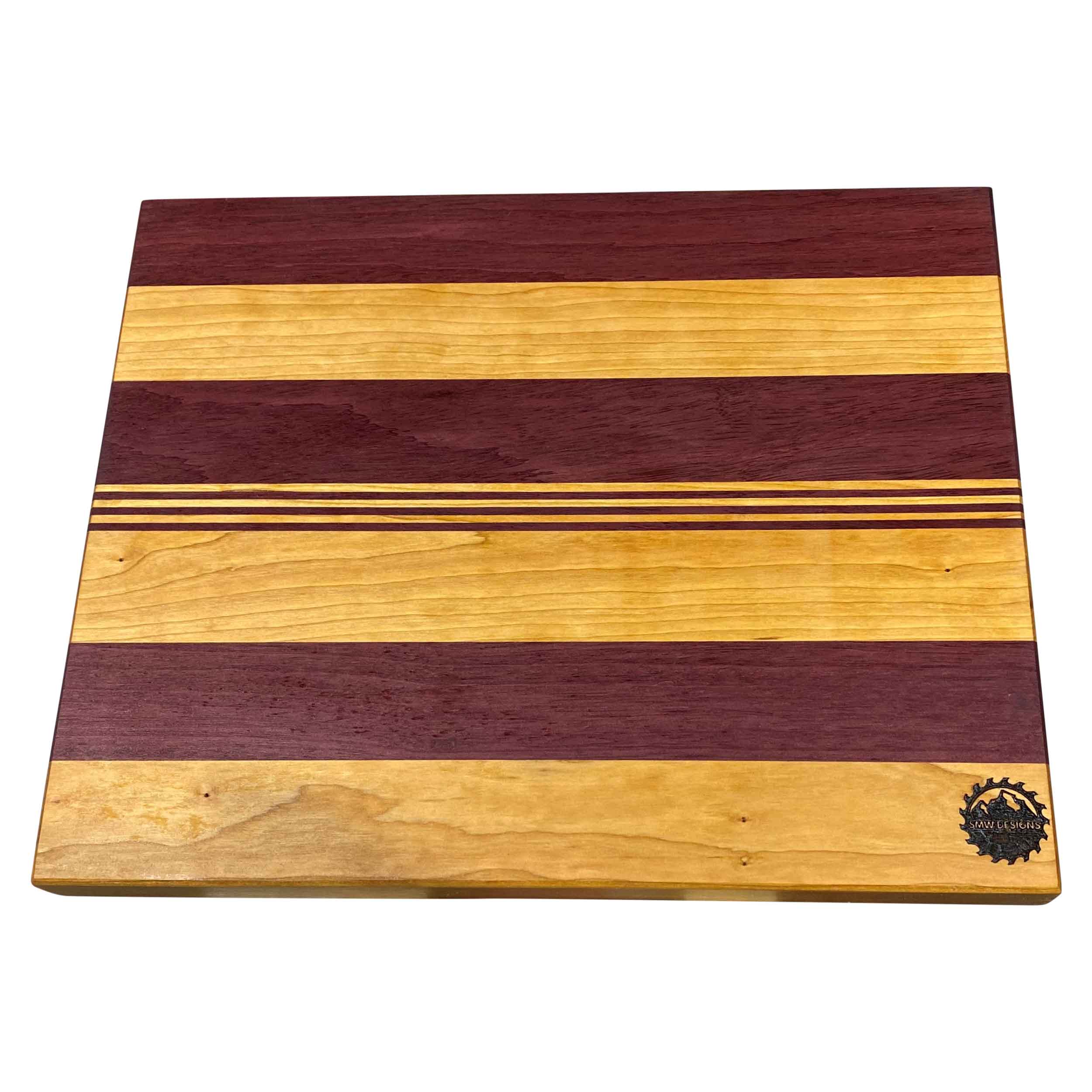 Montana Made Cutting Board in Purpleheart and Cherry