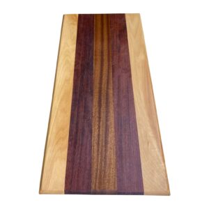 Montana Made Long Cutting Board in Beech, Sapele, and Purpleheart