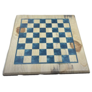 Blue Pine Epoxy Chess Board